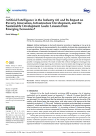 Artificial intelligence in the Industry 4.0, and its impact on Poverty, innovation, infrastructure development, and the Sustainable development goals: Lessons from Emerging economies?