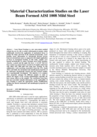 Material characterization studies on the laser beam formed AISI 1008 mild steel