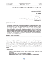 A review of instructional delivery in social work education using ICT tools