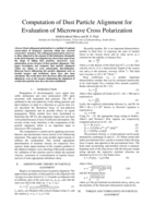 Computation of dust particle alignment for evaluation of microwave cross polarization
