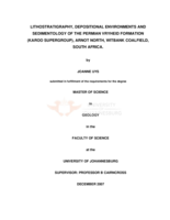 Lithostratigraphy, depositional environments and sedimentology of the Permian Vryheid Formation (Karoo Supergroup), Arnot North, Witbank Coalfield, South Africa