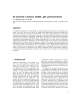 An overview of outdoor visible light communications