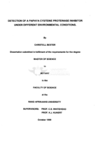 Detection of a papaya cysteine proteinase inhibitor under different environmental conditions