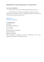 Medicinal plants for primary dysmenorrhoea : a systematic review