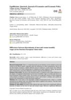 Differences between determinants of men and women monthly wages across fourteen European Union states
