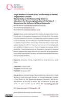 Single mothers in South Africa and Germany in formal employment contexts. A case study on the relationship between education, the re-conceptualisation of the role of women and the influence of social networks