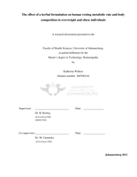 The effect of a herbal formulation on human resting metabolic rate and body composition in overweight and obese individuals