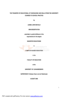 The transfer of educational ICT knowledge and skills from the university courses to school practice