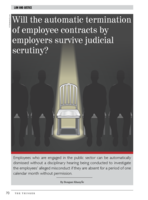 Will the automatic termination of employee contracts by employers survive judicial scrutiny?