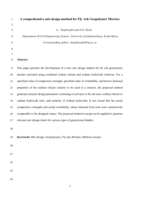 A comprehensive mix design method for fly ash Geopolymer Mortars