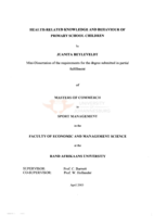Health-related knowledge and behaviour of primary school children