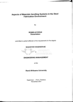 Aspects of materials handling systems in the steel fabrication environment
