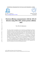 Electron efficiency measurements with the ATLAS detector using 2012 LHC proton–proton collision data