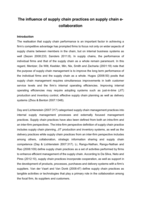 The influence of supply chain practices on supply chain ecollaboration