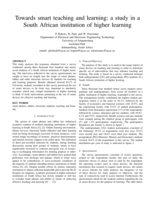 Towards smart teaching and learning : a study in a South African institution of higher learning