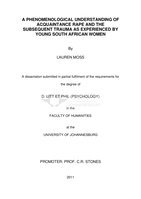 A phenomenological understanding of acquaintance rape and the subsequent trauma as experienced by young South African women