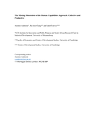 The missing dimensions of the human capabilities approach: Collective and productive