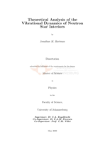 Theoretical analysis of the vibrational dynamics of neutron star interiors