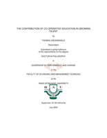 The contribution of co-operative education in growing talent.