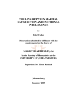 The link between marital satisfaction and emotional intelligence