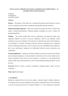 Service recovery satisfaction and customer commitment in the airline business – an emerging African market perspective