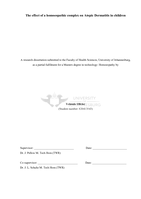 The effect of a homoeopathic complex on atopic dermatitis in children