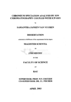 Chromium speciation analysis by ion chromatography coupled with ICP-OES