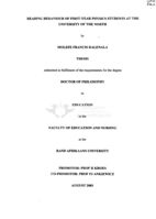 Reading behaviour of first-year physics students at the University of the North