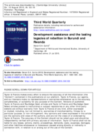 Development assistance and the lasting legacies of rebellion in Burundi and Rwanda