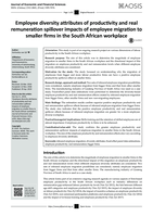 Employee diversity attributes of productivity and real remuneration spillover impacts of employee migration to smaller firms in the South African workplace