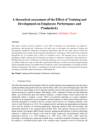 A theoretical assessment of the effect of training and development on employees performance and productivity
