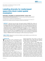 Labelling diversity for media-based space-time block coded spatial modulation
