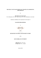 The effect of dynamic resistance training on lipoprotein - lipid profiles