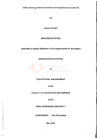 Differentiating between functional and dysfunctional schools