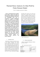 Thermal stress analysis of a dam wall by finite element model