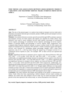 Time trends and associations between gross domestic product variations and transport service trade : evidence from South Africa