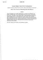 Consumer tipping : a study of the car guarding industry