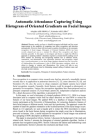 Automatic attendance capturing using histogram of oriented gradients on facial images