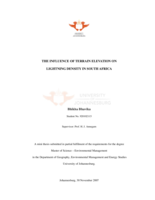 The influence of terrain elevation on lightning density in South Africa