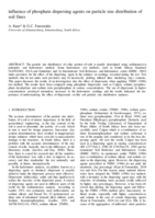 Influence of phosphate dispersing agents on particle size distribution of soil fines