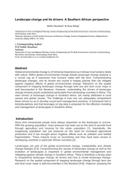 Landscape change and its drivers : a Southern African perspective