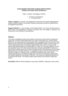 Stock market reaction to mega-sport events : evidence from South Africa and Morocco