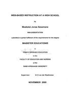 Web-based instruction at a high school