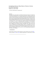 Investigating coherence about nature of science in science curriculum documents : Taiwan as a case study