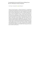 Conceptualizing socioscientific decision making from a review of research in science education