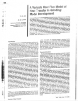 A variable heat flux model of heat transfer in grinding with boiling