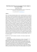 Multi-dimensional nature of e-government : towards adaptive e-government models