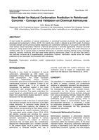New model for natural carbonation prediction in reinforced concrete – concept and validation on chemical admixtures