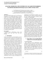Analysis, modeling and control of cascaded NPC/H bridge inverter for high power quality grid connection