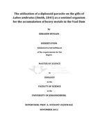 The utilization of a diplozoid parasite on the gills of Labeo umbratus (Smith, 1841) as a sentinel organism for the accumulation of heavy metals in the Vaal Dam